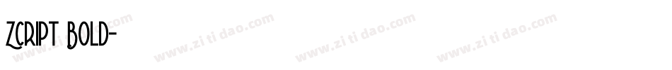 Zcript Bold字体转换